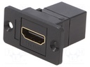 Coupler; HDMI socket,both sides; SLIMS; gold-plated; 29mm