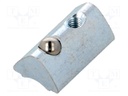 Nut; for profiles; Width of the groove: 6mm; steel; zinc