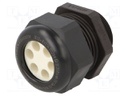 Cable gland; M32; IP68; Mat: polyamide; black; Holes no: 6; 6.5mm