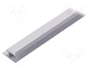 Profiles for LED modules; white; recessed; white; L: 1m; aluminium