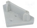 Cap for LED profiles; grey; ABS; Application: QUARTER10