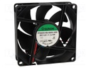 Fan: DC; axial; 12VDC; 80x80x25mm; 96.84m3/h; 46dBA; ball bearing