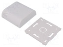 Enclosure: wall mounting; X: 80mm; Y: 80mm; Z: 25mm; ABS; white