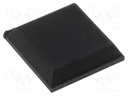 Self-adhesive foot; black; rubber; A: 10.5mm; B: 8.6mm; C: 2.5mm