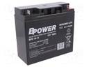 Re-battery: acid-lead; 12V; 18Ah; AGM; maintenance-free