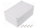 Enclosure: multipurpose; X: 100mm; Y: 150mm; Z: 60mm; ZP; ABS; gasket