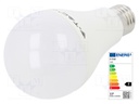 LED lamp; warm white; E27; 220/240VAC; 1521lm; 17W; 200°; CRImin: 80