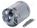 Fan: AC; axial; 230VAC; Ø245mm; 600m3/h; 57dBA; slide bearing; IPX2