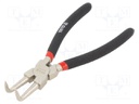 Pliers; internal circlip; Ring: internal; 200mm; V: angular