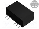 Isolated Board Mount DC/DC Converter, Medical, 1 Output, 2 W, 3.3 V, 606 mA