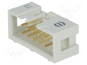 Socket; IDC; male; PIN: 10; straight; THT; 2.54mm; Layout: 2x5