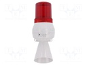 Signaller: lighting-sound; 24VDC; Colour: red; IP43; -20÷50°C