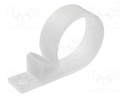 Fixing clamp; 29.5mm; polyamide; natural