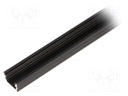 Profiles for LED modules; surface; black; L: 1m; aluminium