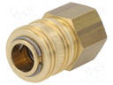 Quick connection coupling; straight; 35bar; Mat: brass; Seal: NBR