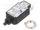 Circuit breaker; Urated: 240VAC; 48VDC; 1.2A; SPST; Poles: 1; screw