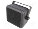 Car loudspeaker enclosure; plastic; black; 100mm