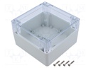 Enclosure: multipurpose; X: 120mm; Y: 120mm; Z: 75mm; ZP; light grey