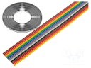 Wire: ribbon; 1.27mm; stranded; Cu; 14x26AWG; unshielded; PVC; 49V