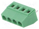 PCB terminal block; angled 90°; 5.08mm; ways: 4; on PCBs; 1.5mm2