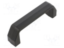 Handle; Mat: technopolymer (PA); black; H: 37mm; L: 120mm; W: 23mm