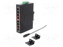 Industrial module: switch Ethernet; unmanaged; 12÷48VDC; RJ45