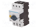 Motor breaker; 2.2kW; 230VAC; DIN; 4÷6.3A; IP20