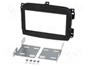 Radio mounting frame; Fiat; 2 DIN; black