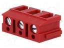 PCB terminal block; angled 90°; 7.5mm; ways: 3; on PCBs; 2.5mm2