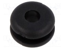 Grommet; black; UL94HB; TPR