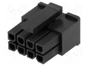 Plug; wire-board; female; MF30; 3mm; PIN: 8; w/o contacts; for cable