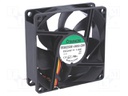 Fan: DC; axial; 24VDC; 80x80x25mm; 69.7m3/h; 33dBA; ball bearing