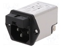 Connector: AC supply; socket; male; 6A; 250VAC; IEC 60320; 0.7mH