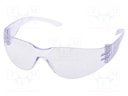 Safety spectacles; Lens: transparent; Features: UV400; Classes: 1