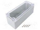 Enclosure: multipurpose; X: 75mm; Y: 190mm; Z: 75mm; ZP; light grey