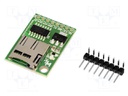 Extension module; SD Micro,pin strips; Interface: SPI; 37x23mm