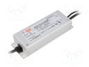 Power supply: switched-mode; LED; 74.55W; 35÷71VDC; 1050mA; IP67