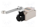 Limit switch; adjustable lever R 90mm, metal roller Ø17,5mm