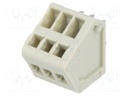 PCB terminal block; angled 45°; 2.5mm; ways: 3; on PCBs; 0.5mm2