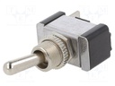 Switch: toggle; Pos: 2; SPST; OFF-ON; 21A/14VDC; 0÷65°C; 50mΩ; TA/TA2