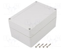 Enclosure: multipurpose; X: 100mm; Y: 150mm; Z: 75mm; ZP; ABS; IP67