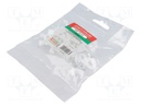 Holder; white; Application: for flat cable; 25pcs; with a nail