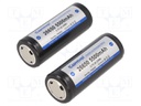 Re-battery: Li-Ion; 26650; 3.7V; 5500mAh; Ø26.4x69.5mm