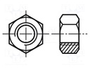 Nut; hexagonal; M10; 1.5; polyamide; H: 8mm; 17mm; DIN: 555