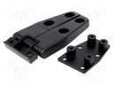 Hinge; L: 95mm; zinc and aluminium alloy; black; H: 50mm