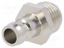 Quick connection coupling; connector pipe; max.15bar; -20÷200°C