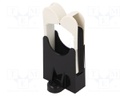 Screw mounted clamp; polyamide; black; W: 30mm; L: 28.4mm; H: 56.1mm