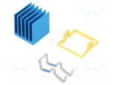 Heatsink: extruded; grilled; blue; L: 17mm; W: 17mm; H: 17.5mm