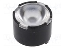 LED lens; round; Mat: PMMA plexiglass; transparent; 19÷34°; Ø: 10mm