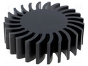 Heatsink; LED; Ø: 85mm; H: 25mm; Colour: black